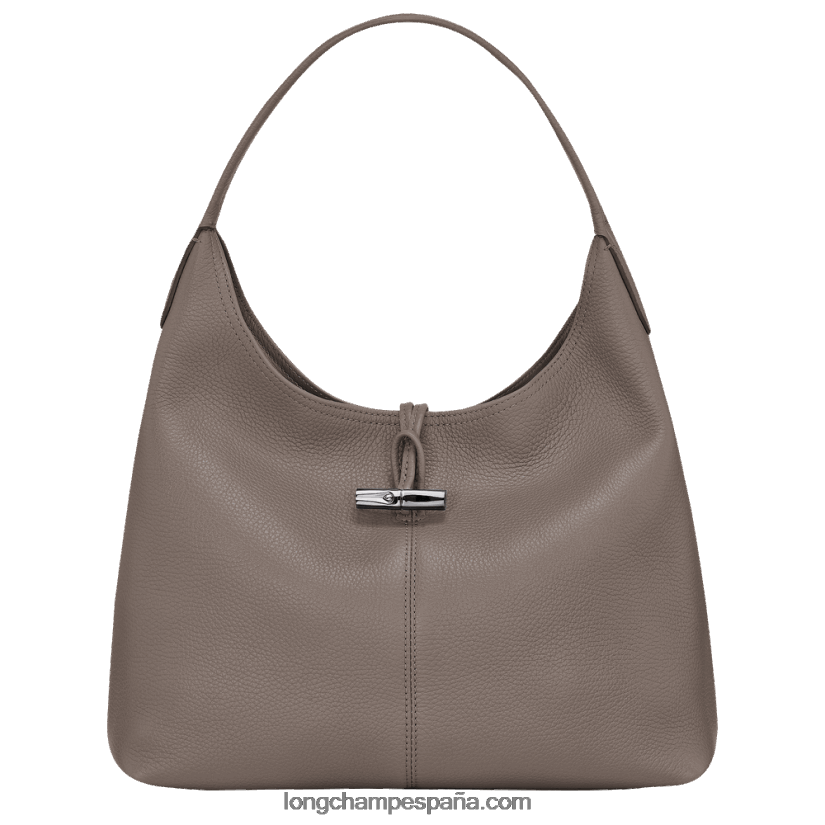 bolso hobo roseau esencial l mujer gris 642B88358 Longchamp
