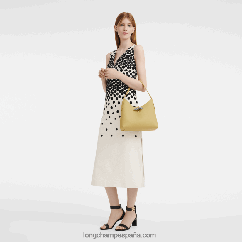 bolso hobo roseau m mujer maíz 642B88377 Longchamp