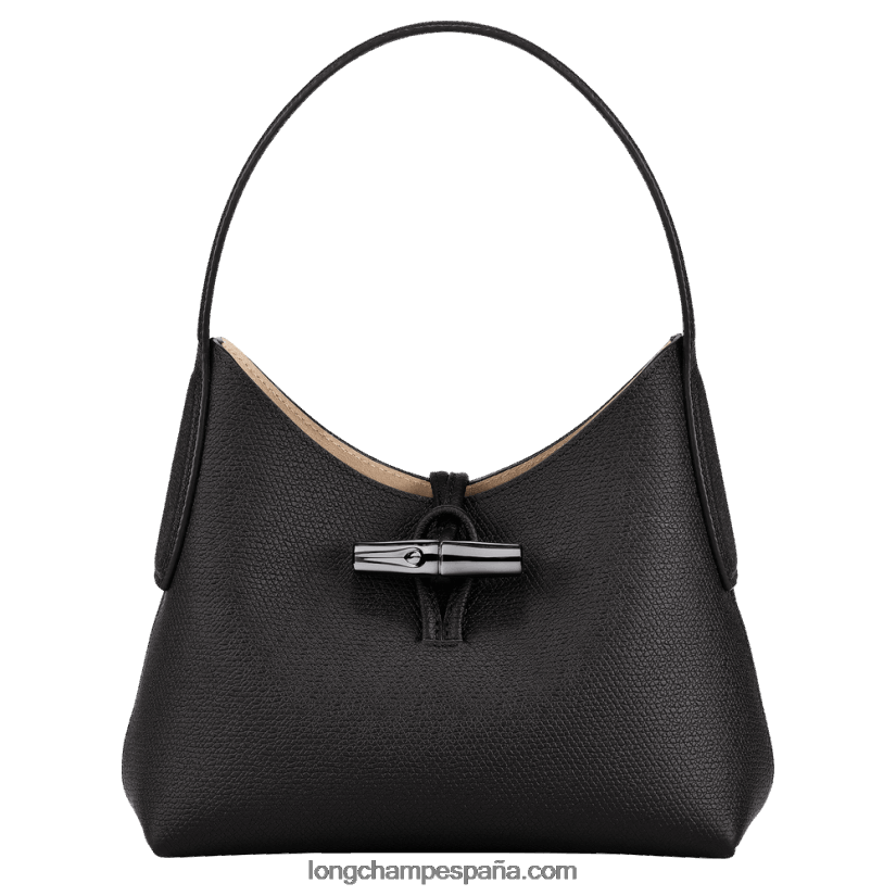 bolso hobo roseau mujer negro 642B88371 Longchamp