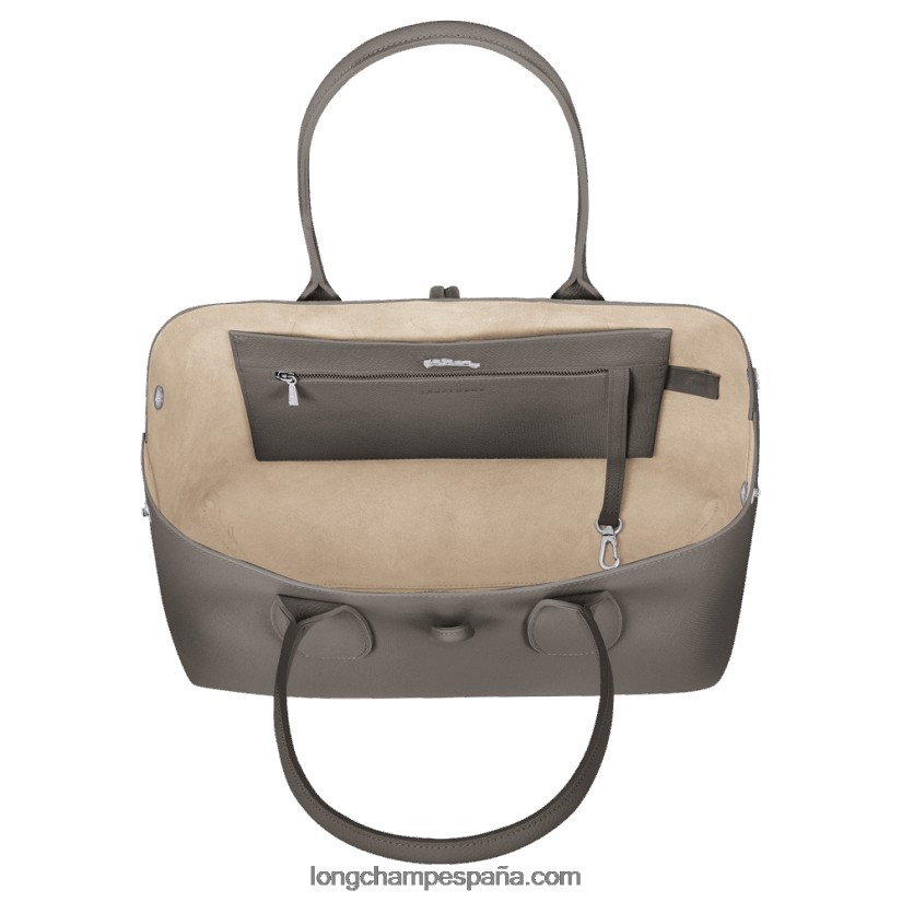 bolso tote roseau l mujer tórtola 642B88370 Longchamp