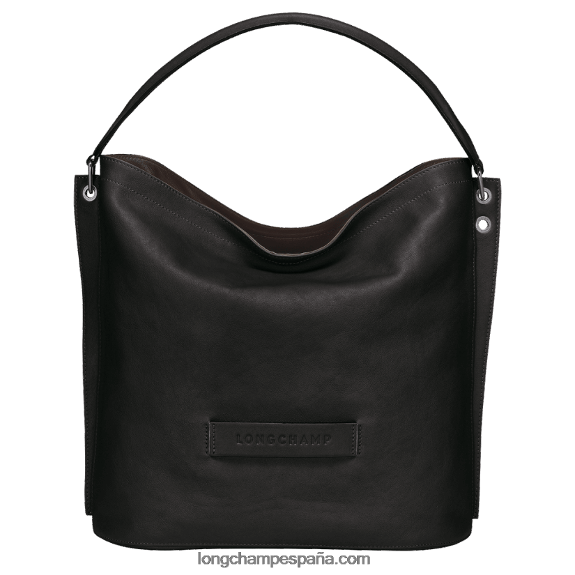 bolso vagabundo 3d l mujer negro 642B88398 Longchamp