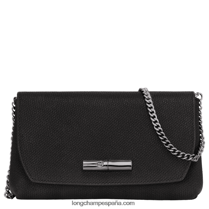 bolso de mano roseau mujer negro 642B88250 Longchamp