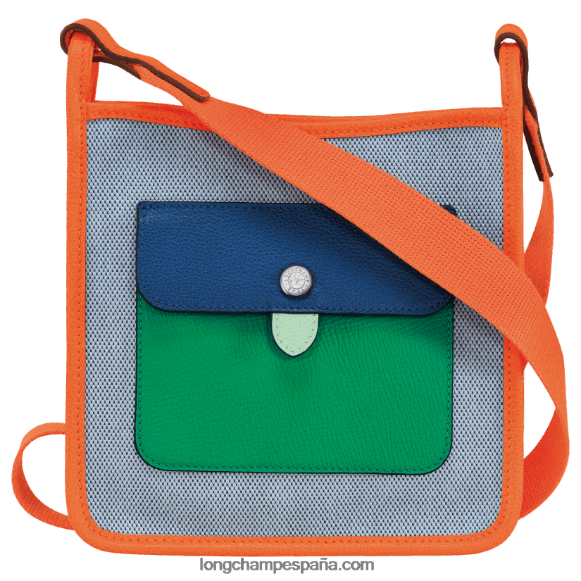 bandolera le foulonne s mujer azul/naranja 642B88259 Longchamp