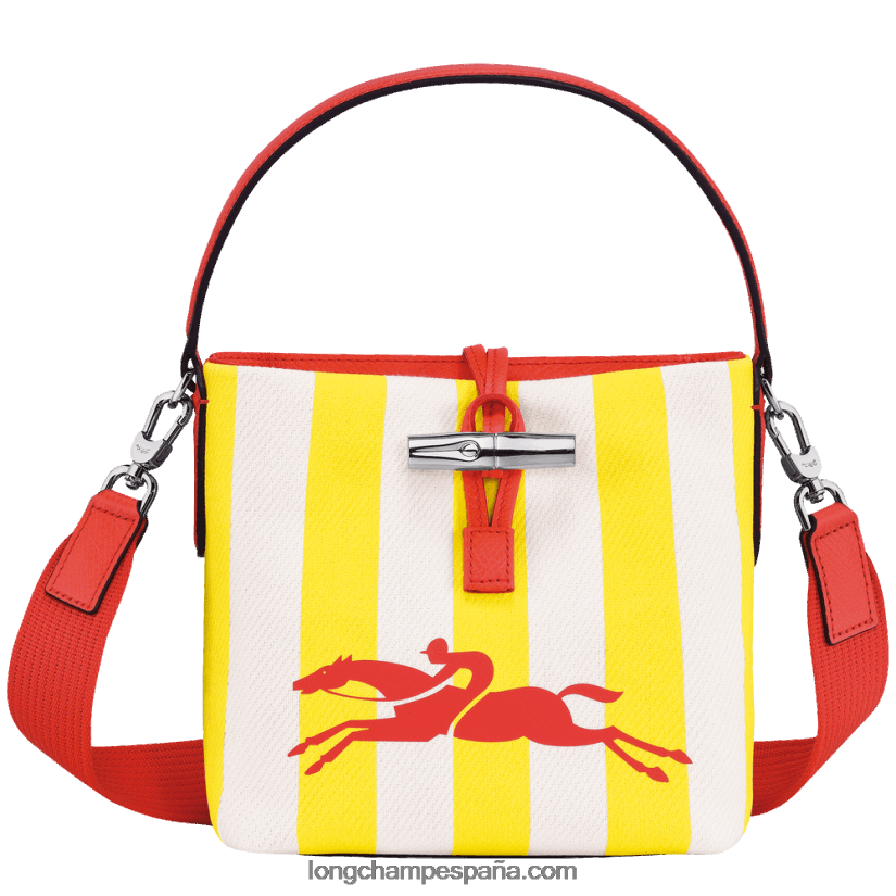 bolso bombonera roseau essential xs mujer amarillo blanco 642B88245 Longchamp