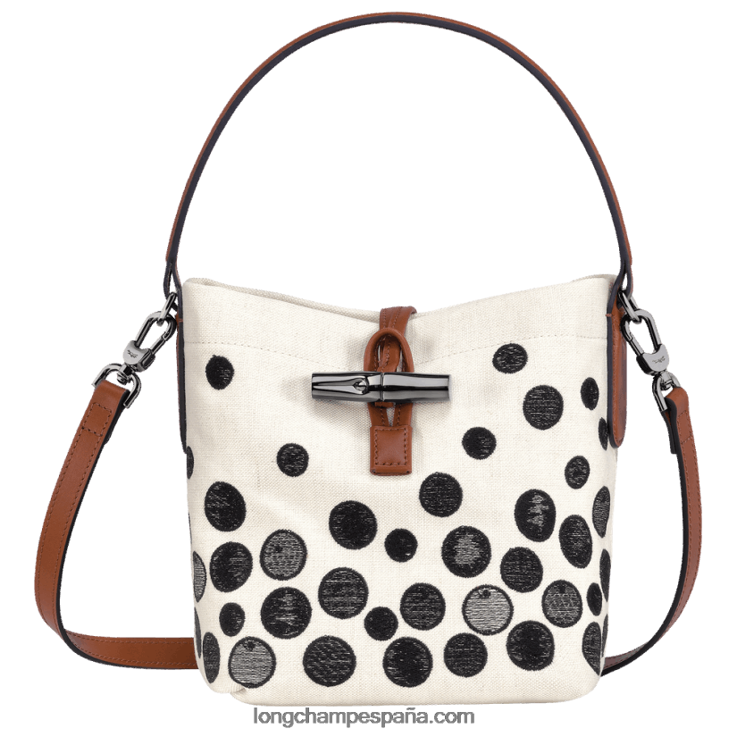 bolso bombonera roseau essential xs mujer blanco negro 642B88256 Longchamp
