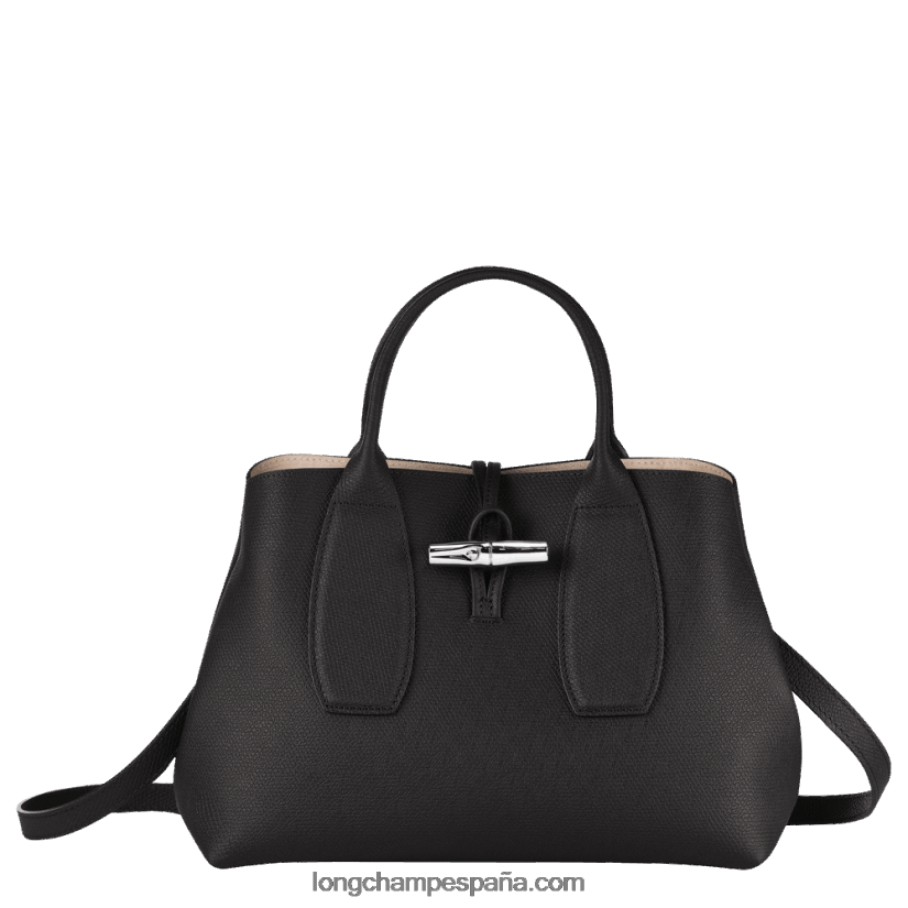 bolso roseau m mujer negro 642B88103 Longchamp
