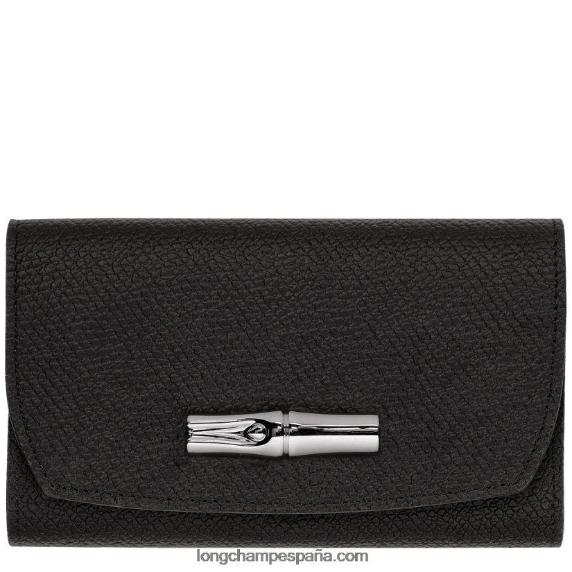 billetera roseau mujer negro 642B88575 Longchamp