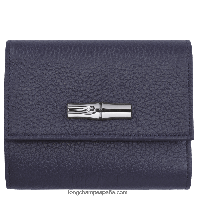 cartera compacta roseau esencial mujer Armada 642B88569 Longchamp