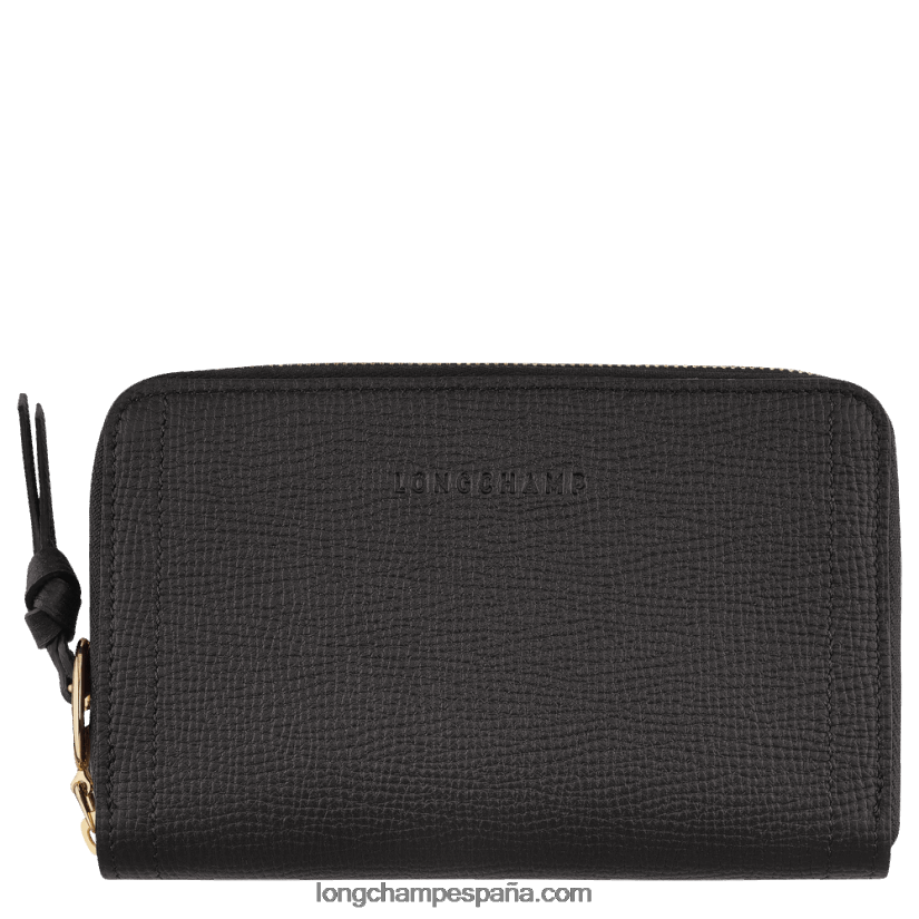 cartera de buzón mujer negro 642B88613 Longchamp
