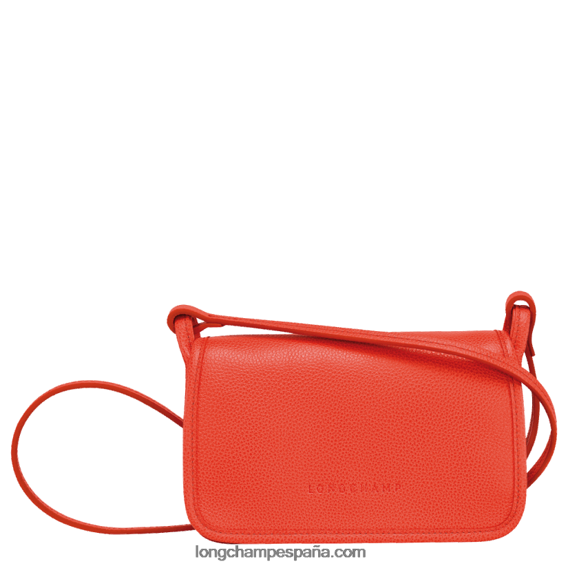 cartera le foulonne con cadena mujer naranja 642B88328 Longchamp
