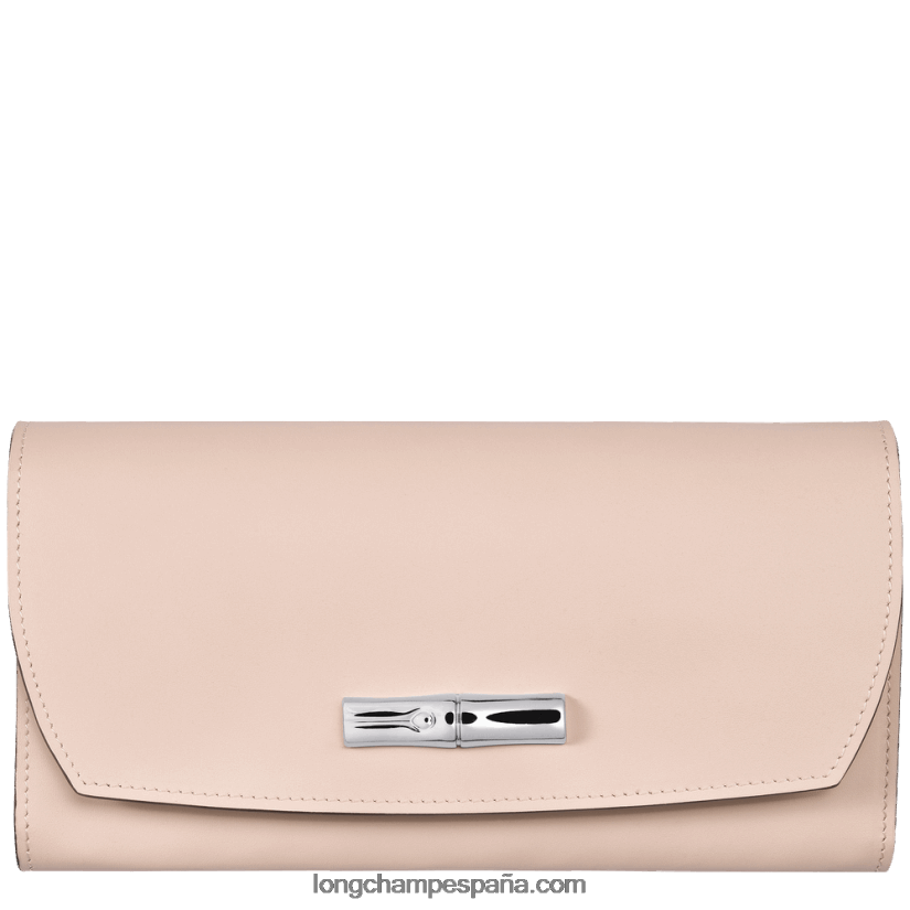 monedero continental roseau mujer Rosa palido 642B88567 Longchamp