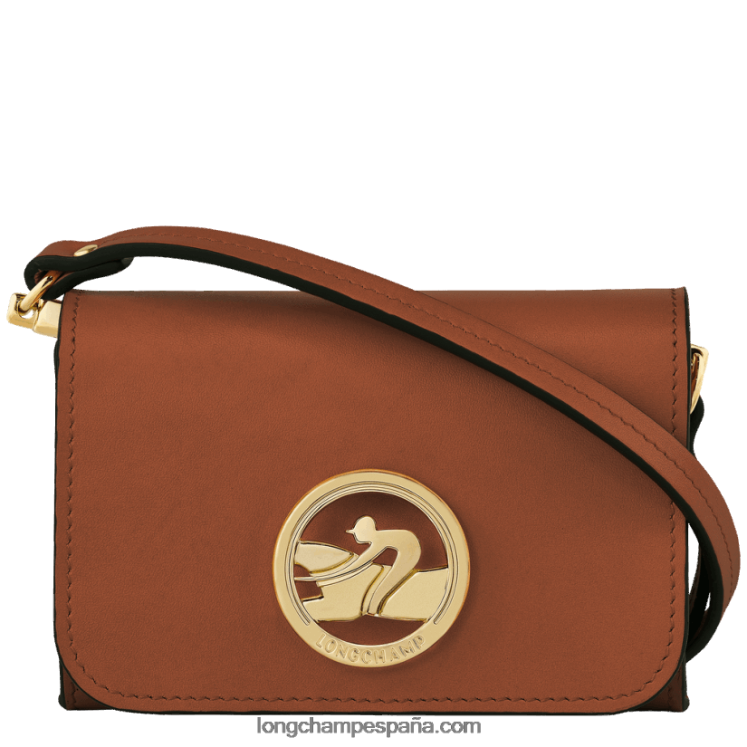 monedero box trot con bandolera mujer coñac 642B88518 Longchamp