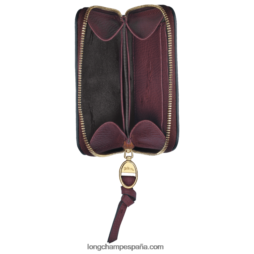 monedero buzón mujer borgoña 642B88537 Longchamp