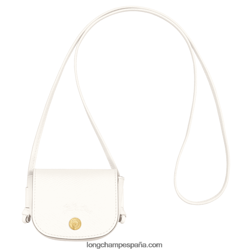 monedero epure con cordón de cuero mujer blanco 642B88532 Longchamp